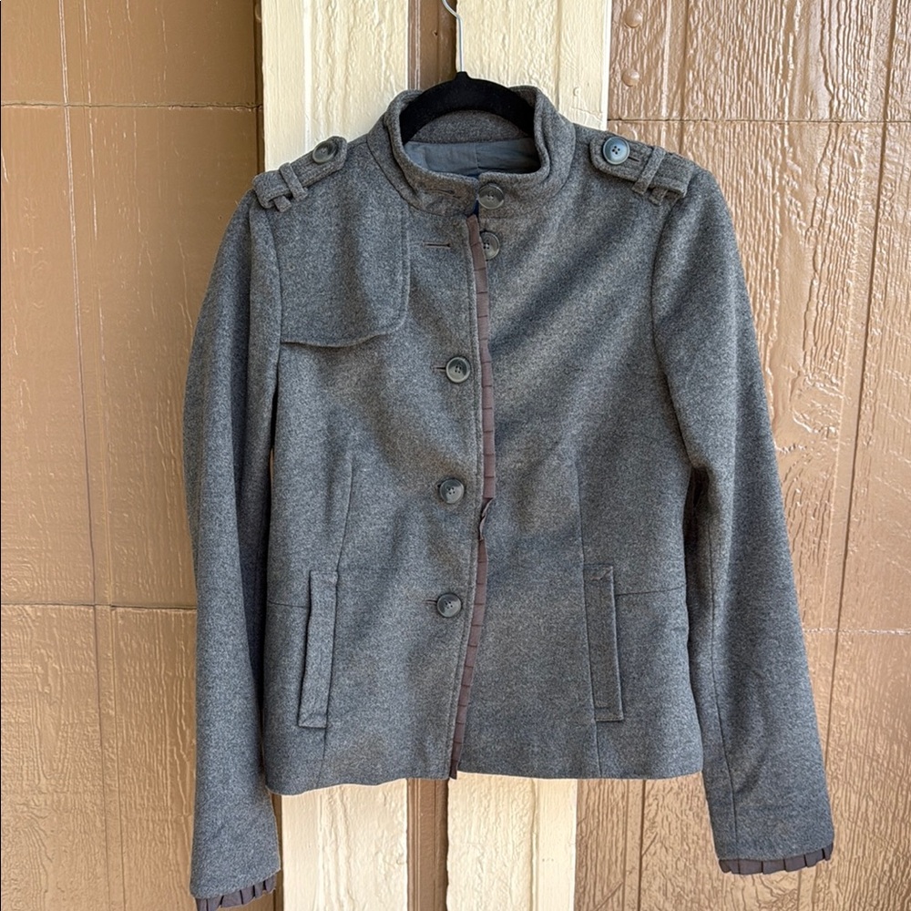 Women's Gray Gap Wool Blend Jacket